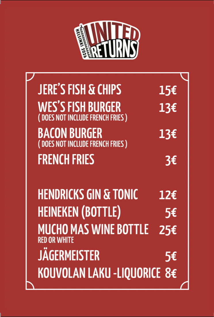 United Returns Menu